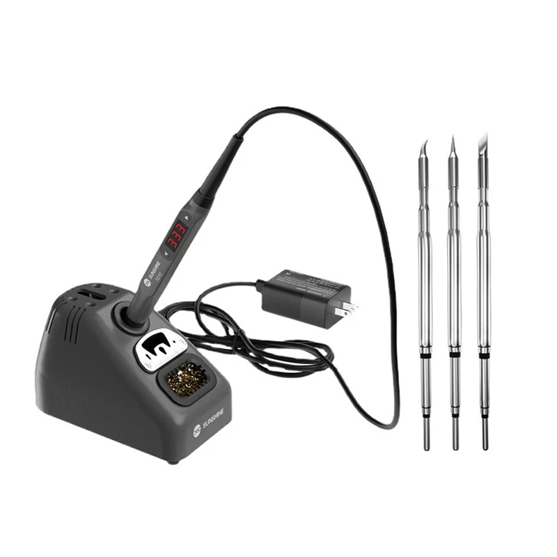 

SUNSHINE S210 110W High Power Soldering Iron Portable Soldering Iron Adjustable Universal For C210 Soldering Tips US Plug