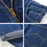 Jean d'affaires classique en coton pour homme, pantalon droit et extensible de marque, salopette d'été, coupe cintrée, printemps-automne, 2021 6