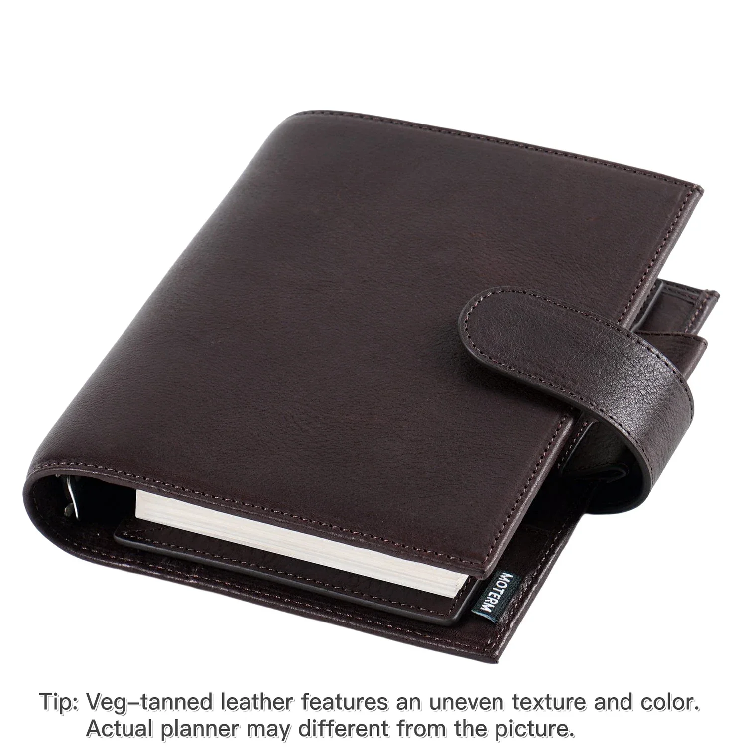 Moterm フルグレイン植物なめし革 Luxe 2.0 A6 リングプランナー 30 MM