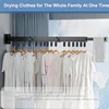 Wall-Mounted Foldable Aluminum Alloy Clothes Drying Rack Perfect For Balcony Bedroom Kitchen Living Room 6