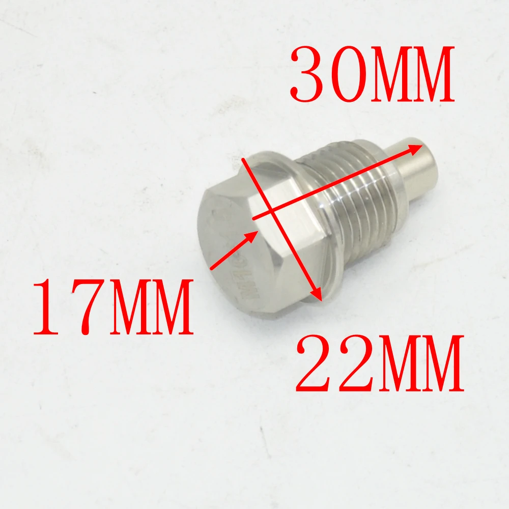 Oil Drain Plug Magnetic 304 Stainless Steel with Copper Gasket 12/14/16 1.25 1.5 1.75