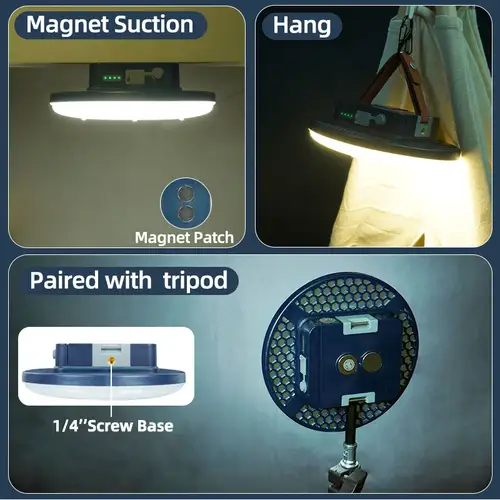 Rechargeable Camping Lights Outdoor Magnetic Suction Tent Lanterns Maintenance Emergency Lights High Light Flashlights 13500mah - Image 4