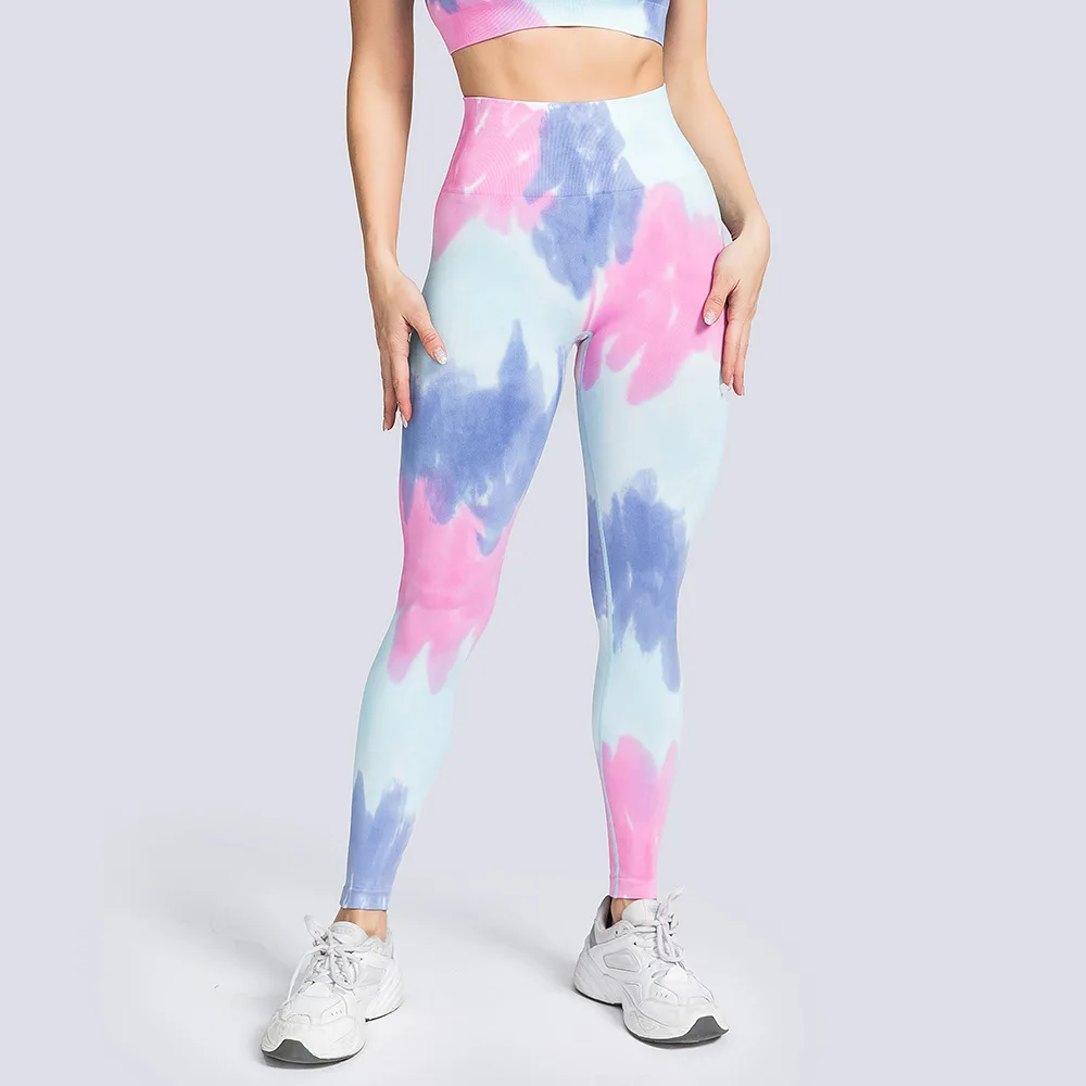 1Pc - Solo Malla Larga Lila - Deportivo Tie Dye
