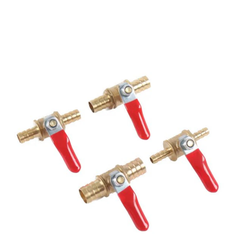 6mm-12mm Pneumatic Connector handle Hose Barb Inline Brass Water Oil Air Gas Fuel Line Shutoff Ball Valve Pipe Fittings