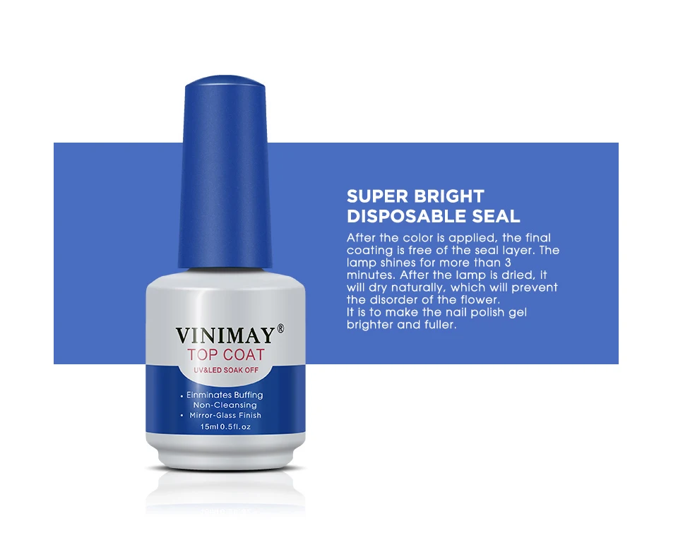 VINIMAY Base & Top Coat Gel Nail Polish