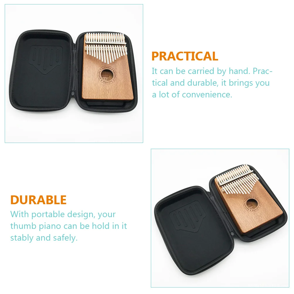EVA Prime Thickened Kalimba Storage Bag Durable Thumb Piano Bag for Travel Kalimba Case Finger Piano Storage Case