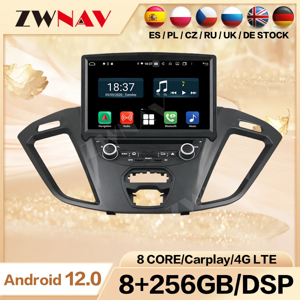 Per Ford Transit Custom 2016 Carplay Autoradio 2 Din Android Automotive Screen Multimedia Auto Gps Audio Head Unit Stereo Dsp
