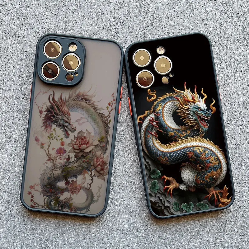 Vintage Dragon Totem Shockproof Phone Case