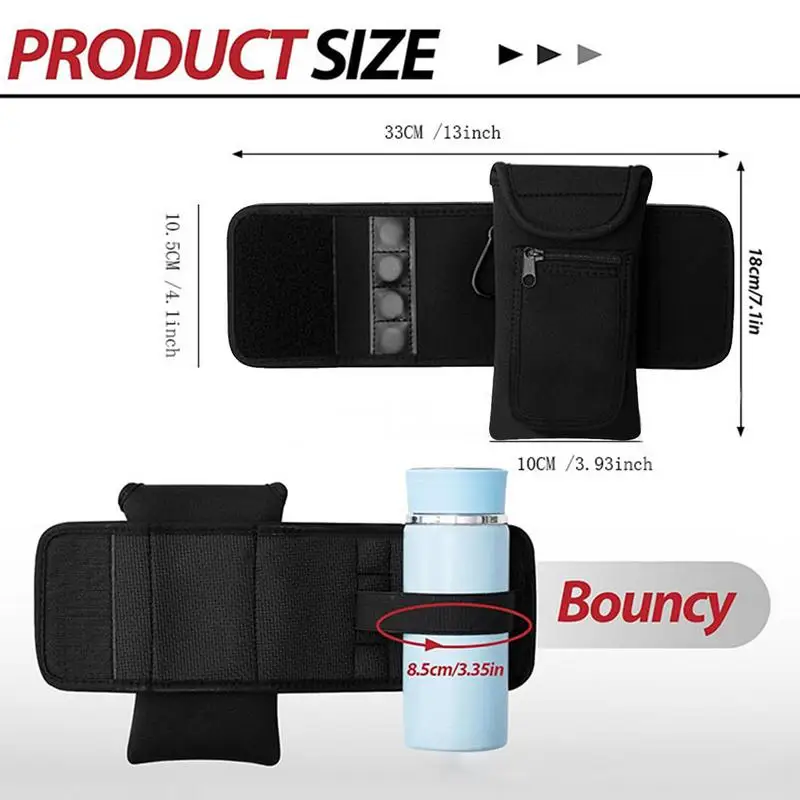 Magnetic Water Bottle Bag Portable Gym Bottle Pouch with Phone Holder Connect fitness equipment Essential fitness accessories 6