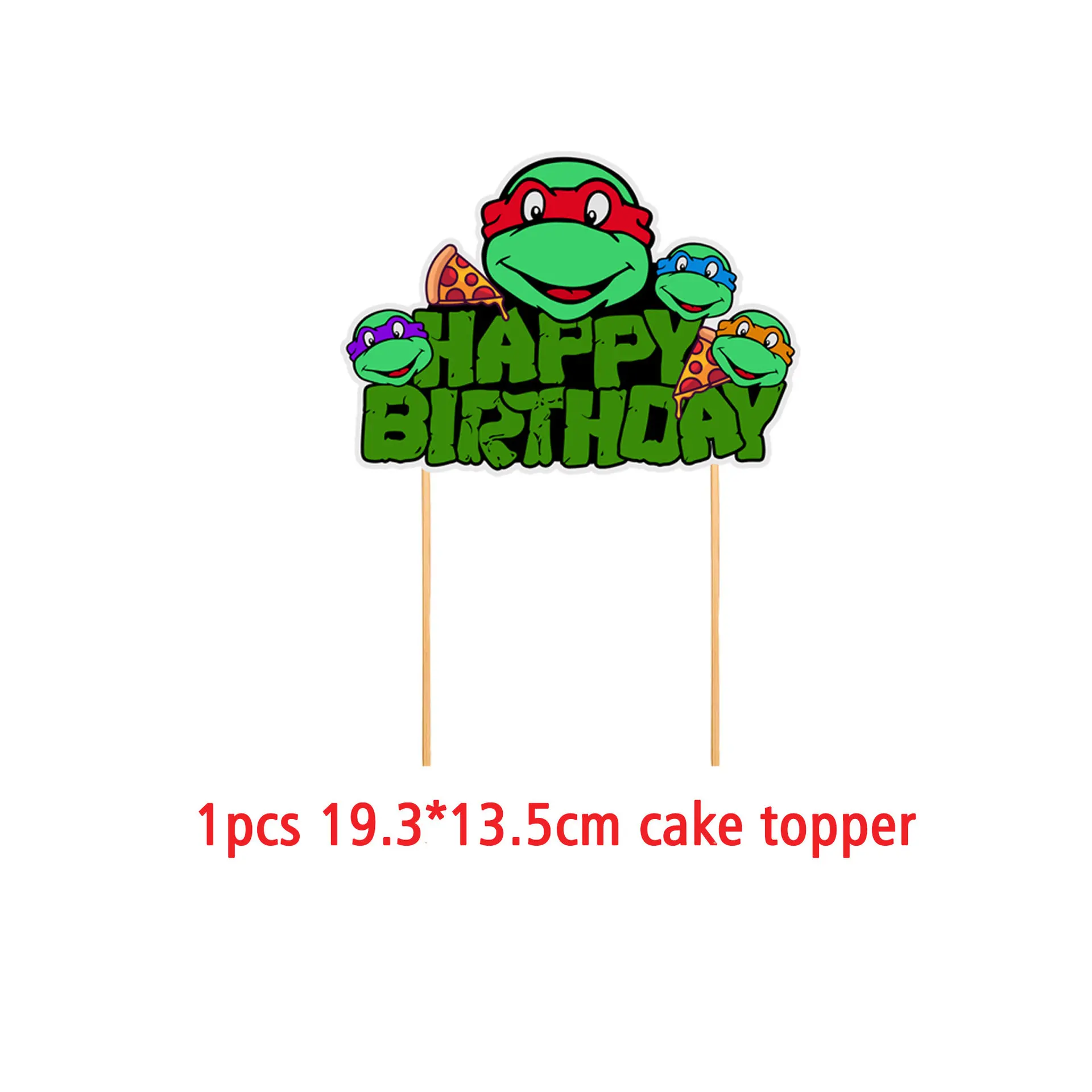 Teenage Mutant Ninja Turtles Birthday Party Celebration Banner Cartoon  Balloons Anime Cake Card Cakes Topper Party Decoration - AliExpress