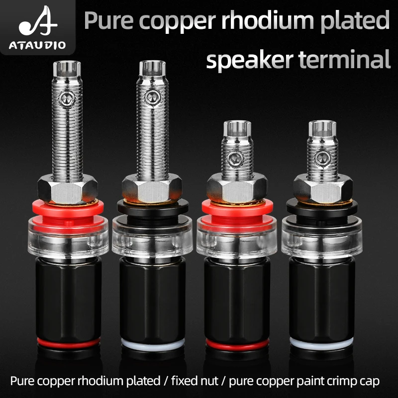 Ataudio-ligação Post com Terminal Speaker Banhado a Ródio Amplificador de Potência de Áudio Banana Plug Pcs - Imagem 2