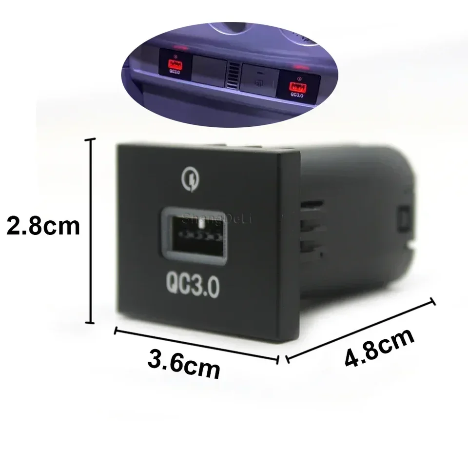 Prise de chargeur USB, adaptateur de charge rapide, interrupteur de Prise de chargeur USB, adaptateur de charge rapide, interrupteur de