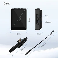 2in1 Selfie Stick Tripod Screen Sharing Device with Remote Aluminum Alloy Phone Tripod Bluetooth Remote and 270°Rotation Stand - Image 6