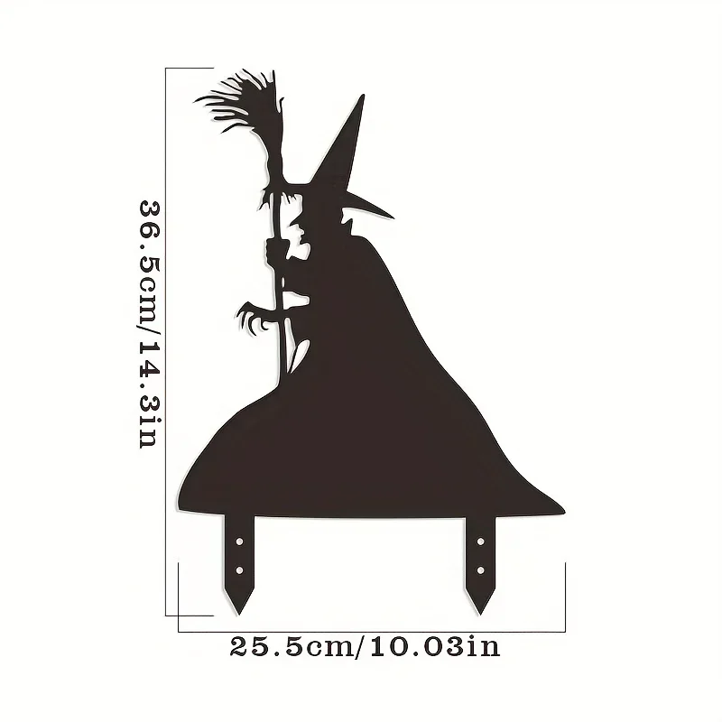 

CIFBUY Deco 3pcs, Halloween Witch Stakes with Cauldron, Outdoor Metal Halloween Yard Stakes Scary Witch Yard Decorations, Witch