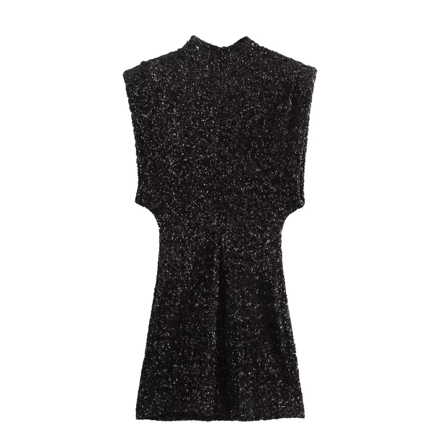 

Withered 2024 Fashion Sexy Mini Dress Winter Dress Women Vestidos Party Dress New Collection French Sequin