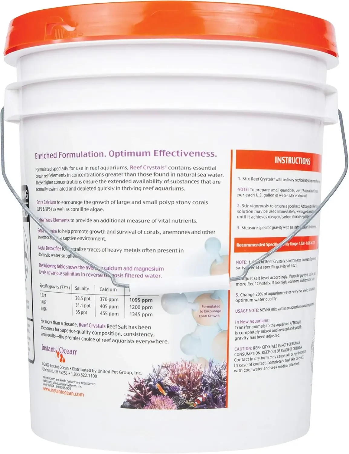 Instant Ocean Reef Crystals Reef Salt, Formulated Specifically for Aquariums