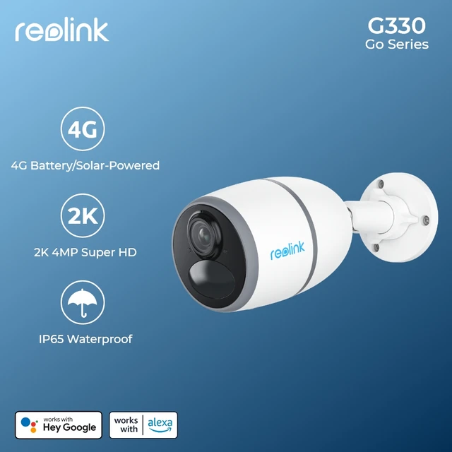 Reolink GO G330-Caméra de surveillance IP 4MP, dispositif de sécurité sans  fil, avec batterie, carte