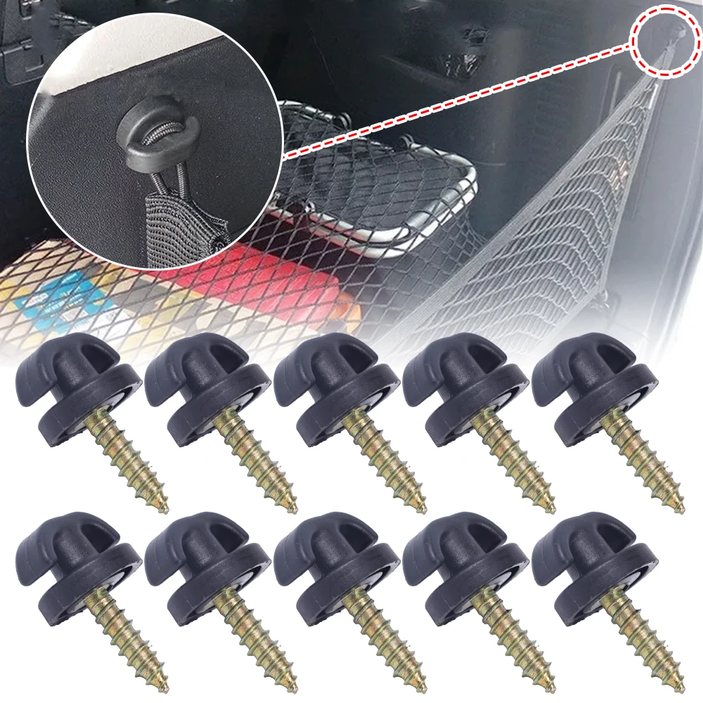 

Car Rear Trunk Cargo Net Hook Mount Hanging Trunk Screw Fixed Ring Seat Mesh Buckle Tie Down Car Interior Organizer Accessories