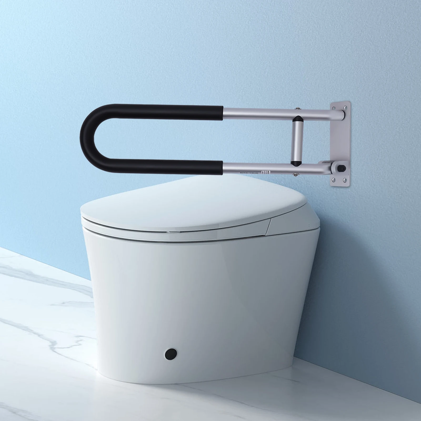 Toilet Grab Bar Rails for Elderly People, Bathroom Safety Support Rail, Shower Handrail, Drop Down Frame Handle