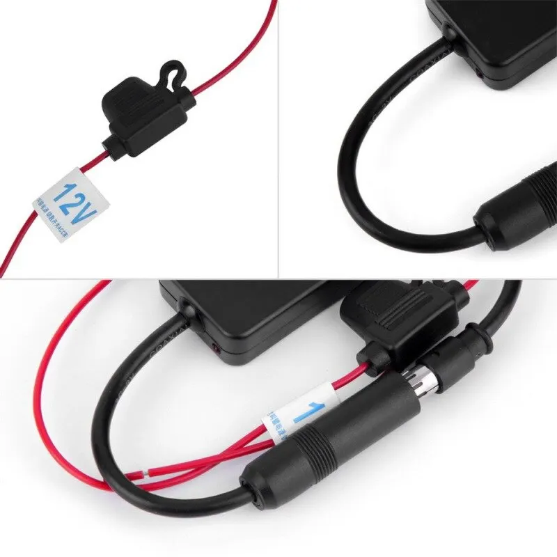 Universal Practical FM Signal Amplifier Anti Interference Booster Car Antenna Radio With Noise Filters Ring for Marine Car Boat car antenna