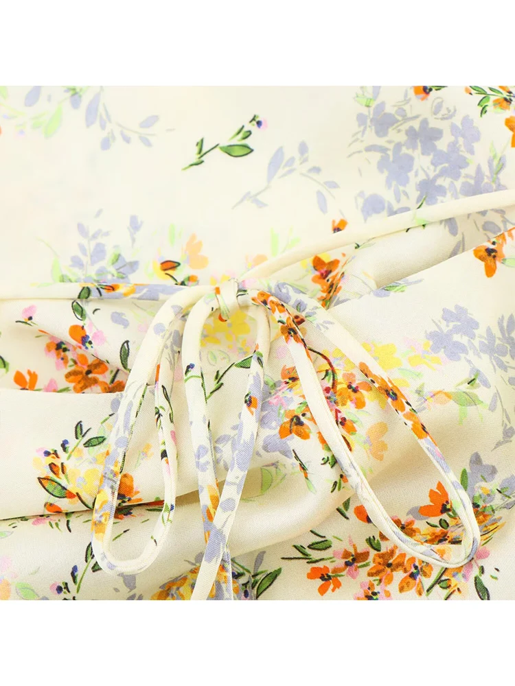 TFMLN Women's A-line Sexy Dress Temperament Elegant Floral Printed Party Holiday Sleeveless Long Dress 2025 Summer Women New