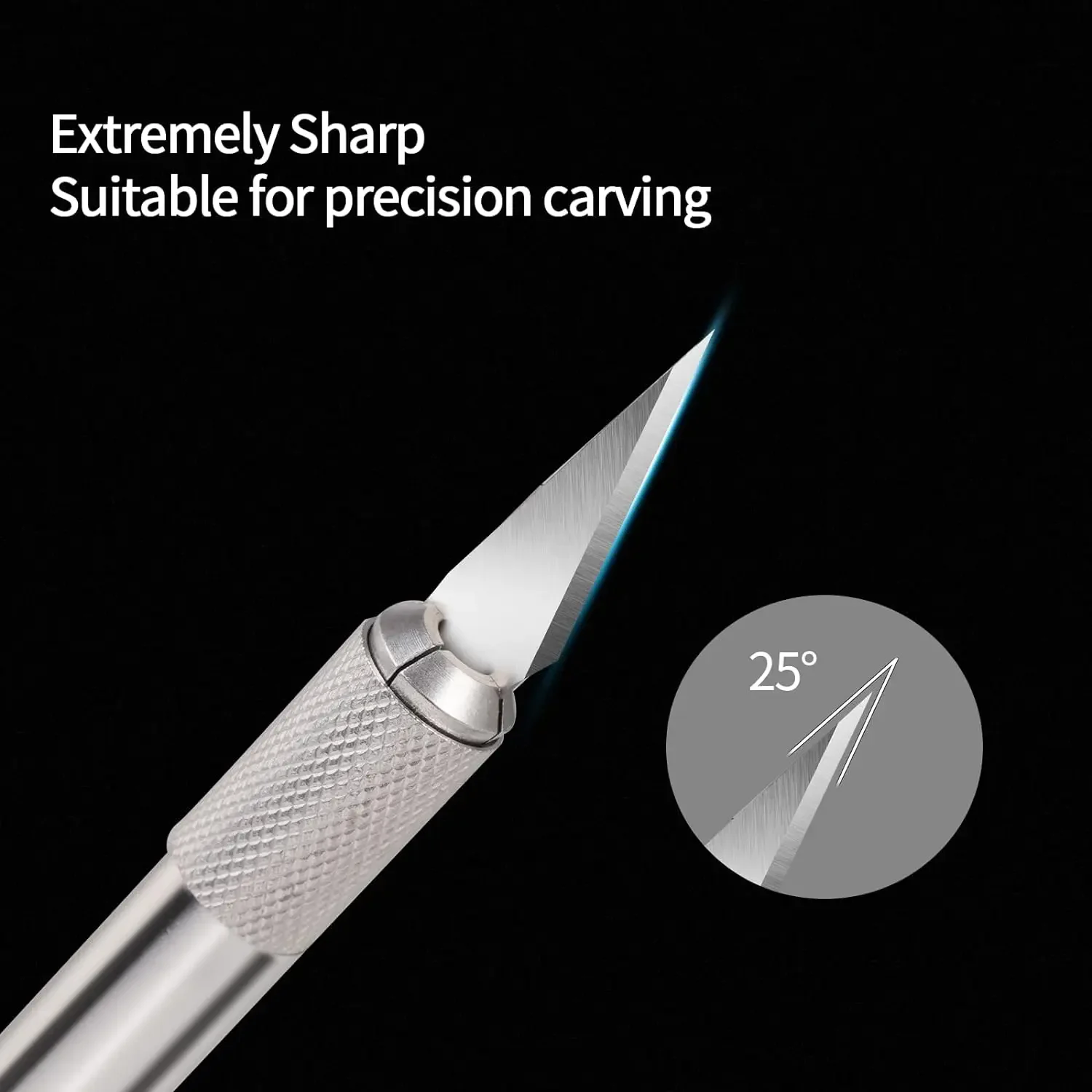 Hassas hobi bıçağı bıçağı ucunun yakın çekimi