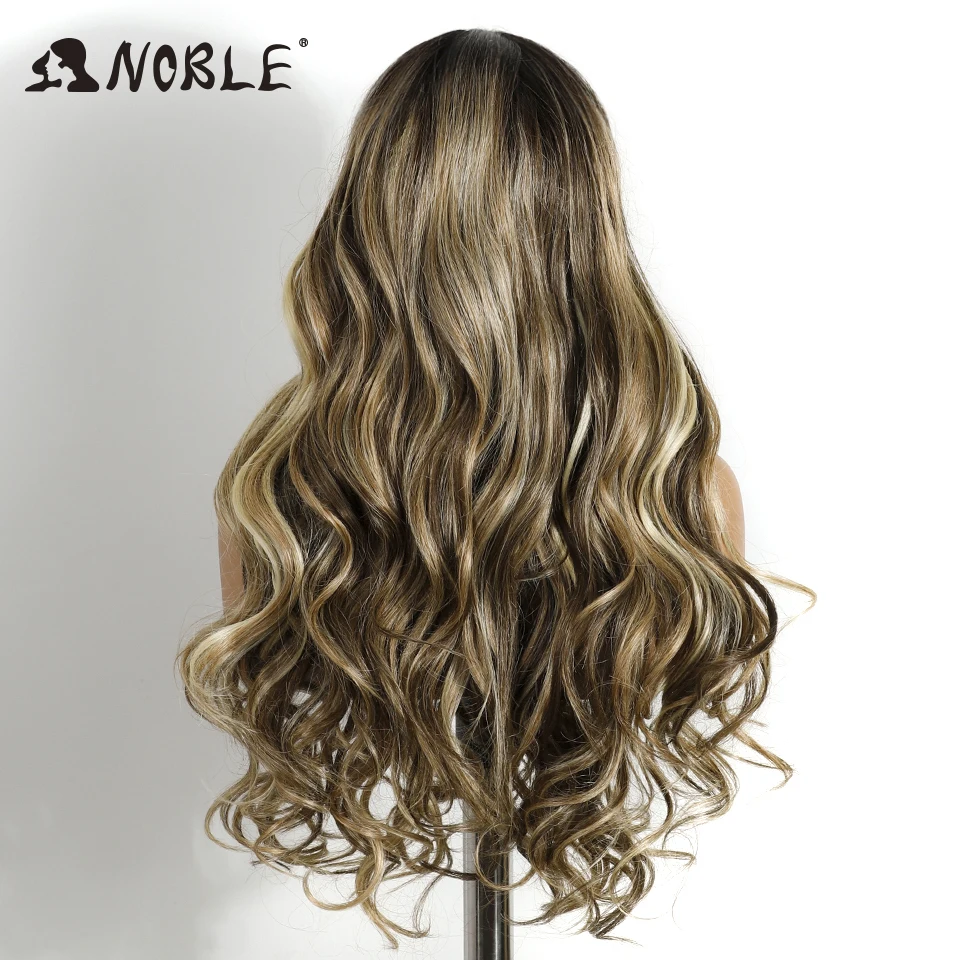 Noble Synthetic Lace Front Wig Body Wave HD Transparent 13X4 Lace Wig 24 Inch Baby Hair Lace Frontal Wig Wave Lace Wig For Women