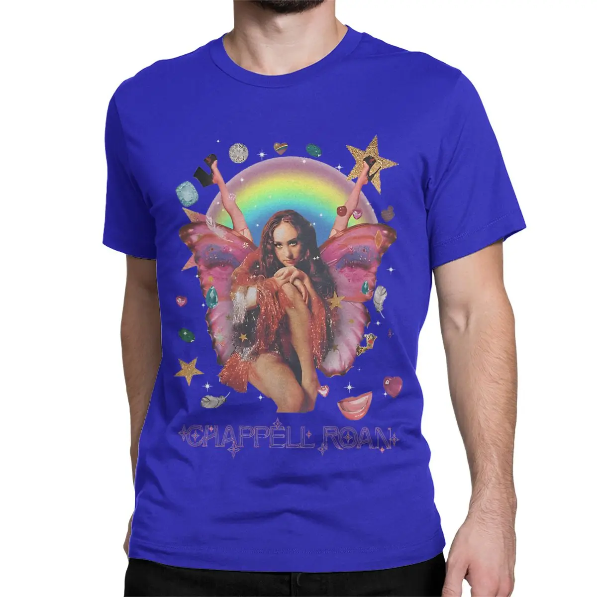 thumbnail image 1 of Camisetas para hombre y mujer, de Chappell Roan Fairy, de algodón, impresionantes, de Midwest Princess Tour, camisetas de cuello redondo, idea de regalo, 1 of 7