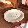 Cream Cat Oval Plate,Korean Plate,Tableware Cutlery Trays,Ceramic Dish Serving,Household Dessert Sushi Breakfast Fruit Plates 5