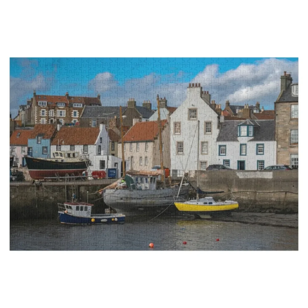 

St Monans Harbour East Neuk Of Fife Scotland Jigsaw Puzzle Custom Name Wood Works Of Art Puzzle