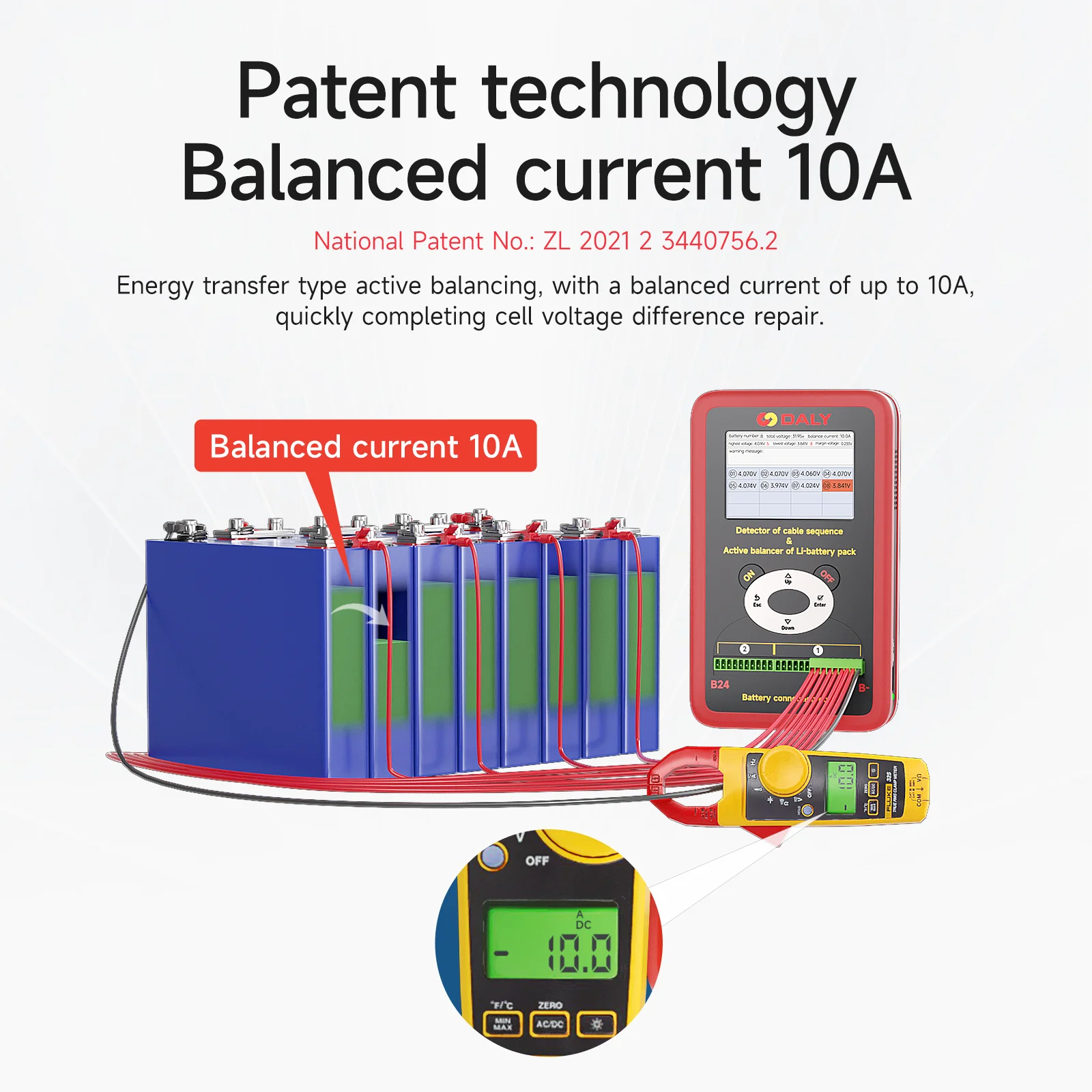 Daly BMS Active Equalizer Balancer Battery Tester Smart BMS Lifepo4 Active Balancer 1A-10A 3S-24S Balancing Board Battery Tester