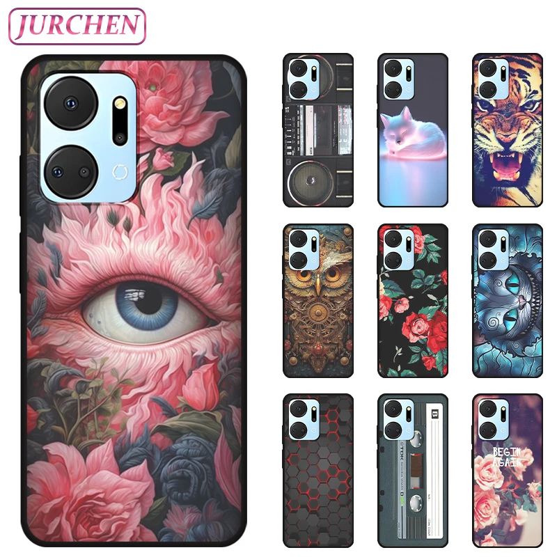 Custodia cover Per HONOR X7a in TPU morbida trasparente fant T2