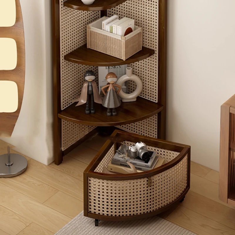 Eclectic Rattan Living Room Cabinet 4