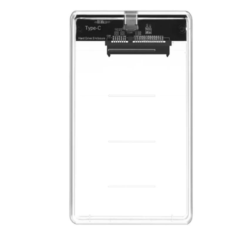 2.5 Inch USB3.0 External HDD Case 5Gbps Transparent Hard Disk Case for Laptop PC