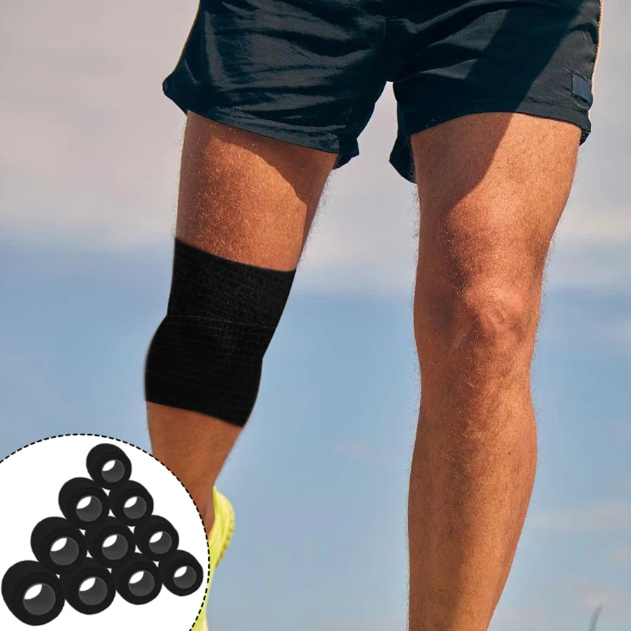 6pcs/12pcs/24pcs Black Gauze Sports Bandage – 5cm x 4.5m 6