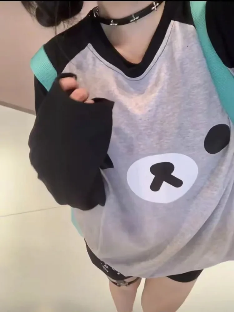 Deeptown Kawaii Anime Women T-shirts Oversize Cute Japanese Harajuku Lolita Style Long Sleeve Tee Preppy Y2k Graphic Top Fashion 5