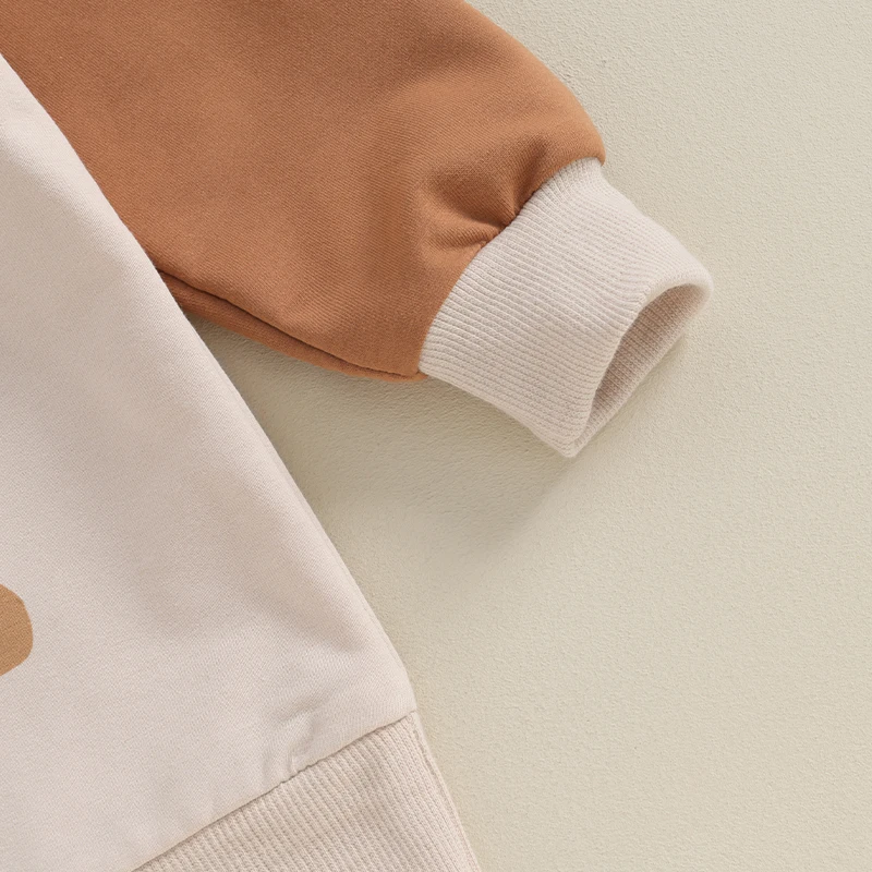 Description Picture 6 of itemToddler Girls Boys Sweatshirts Letter Rugby Print Crew Neck Long Sleeve Kids Pullovers Fall Winter Casual Tops