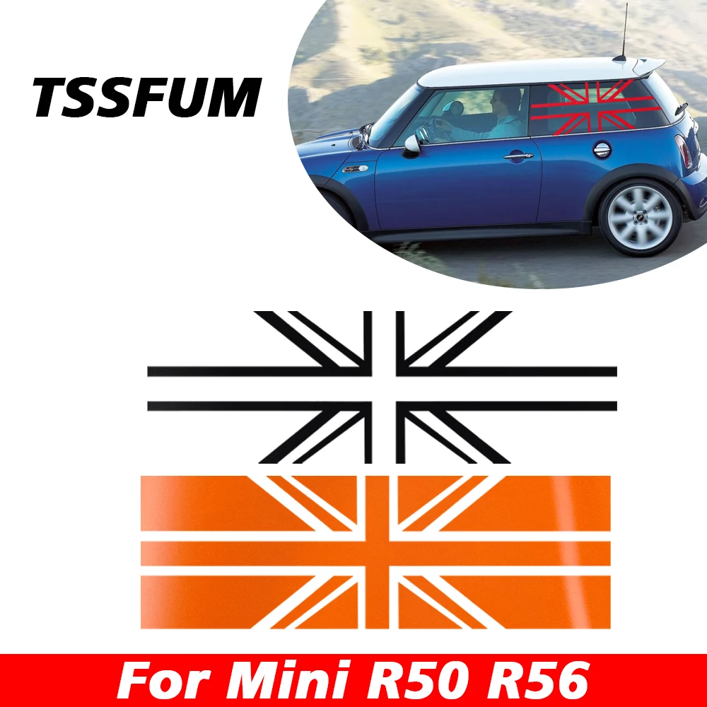 Union Jack Car Vinyl Window Sticker Decal Per Mini Cooper S R50 2002-2006 Mini Cooper S R56 Accessori Per La Decorazione Della Finestra Automatica