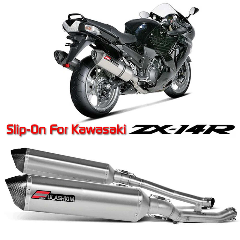 「141」 ZX14R Slip On Exhaust For Kawasaki Zx14r 2008-2011 Motorcycle