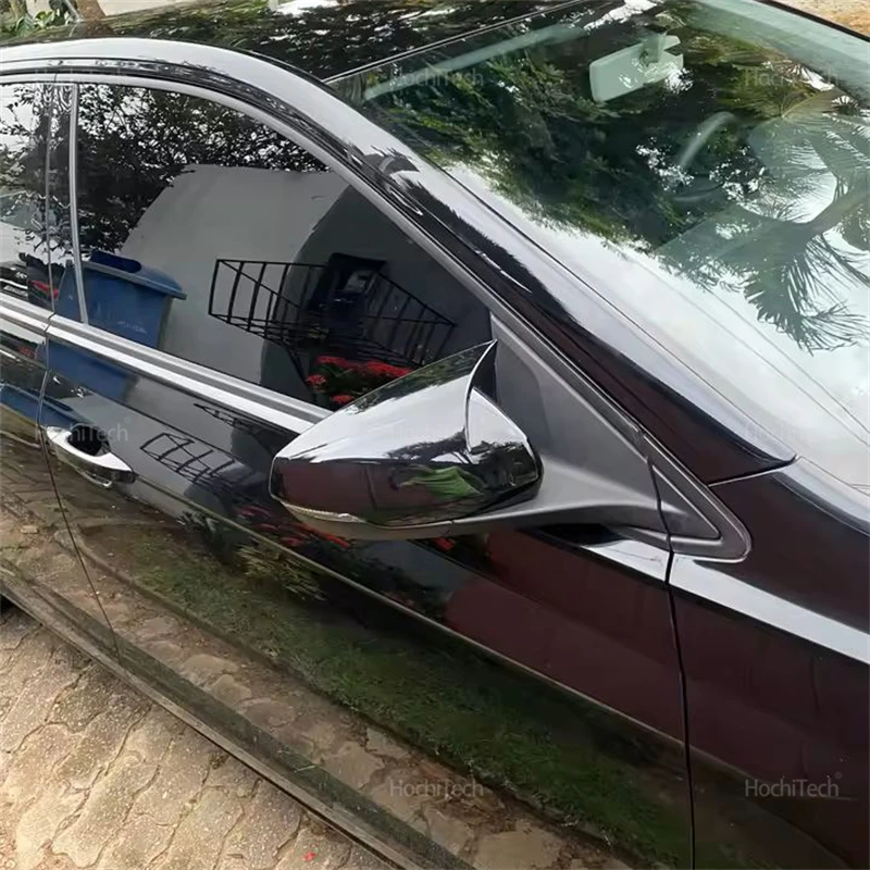 Für Volkswagen Polo AW BZ 2017 2018 2019 2020 2021 2022 2023 2x Horn Style Add-on Rückspiegelabdeckung Glänzendes Schwarz – Detail 26