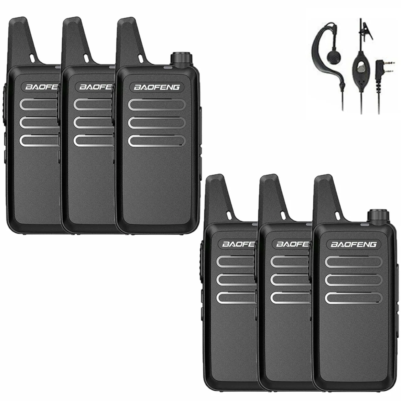 1-6 PCS Baofeng BF-T20 UHF 400-470MHz Mini Walkie Talkie Two Way Radio + Earpiece