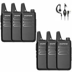 1-6 PCS Baofeng BF-T20 UHF 400-470MHz Mini Walkie Talkie Two Way Radio + Earpiece