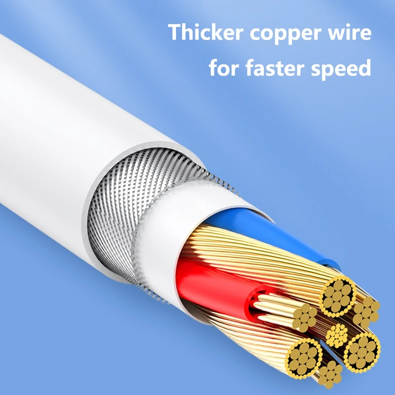 레노버 6A 60W USB C to USB C PD 케이블 (폰15 프로 맥스, 아이패드 10, 맥북, 휴대폰용) 타입 C to 타입 C PD 고속 충전 케이블