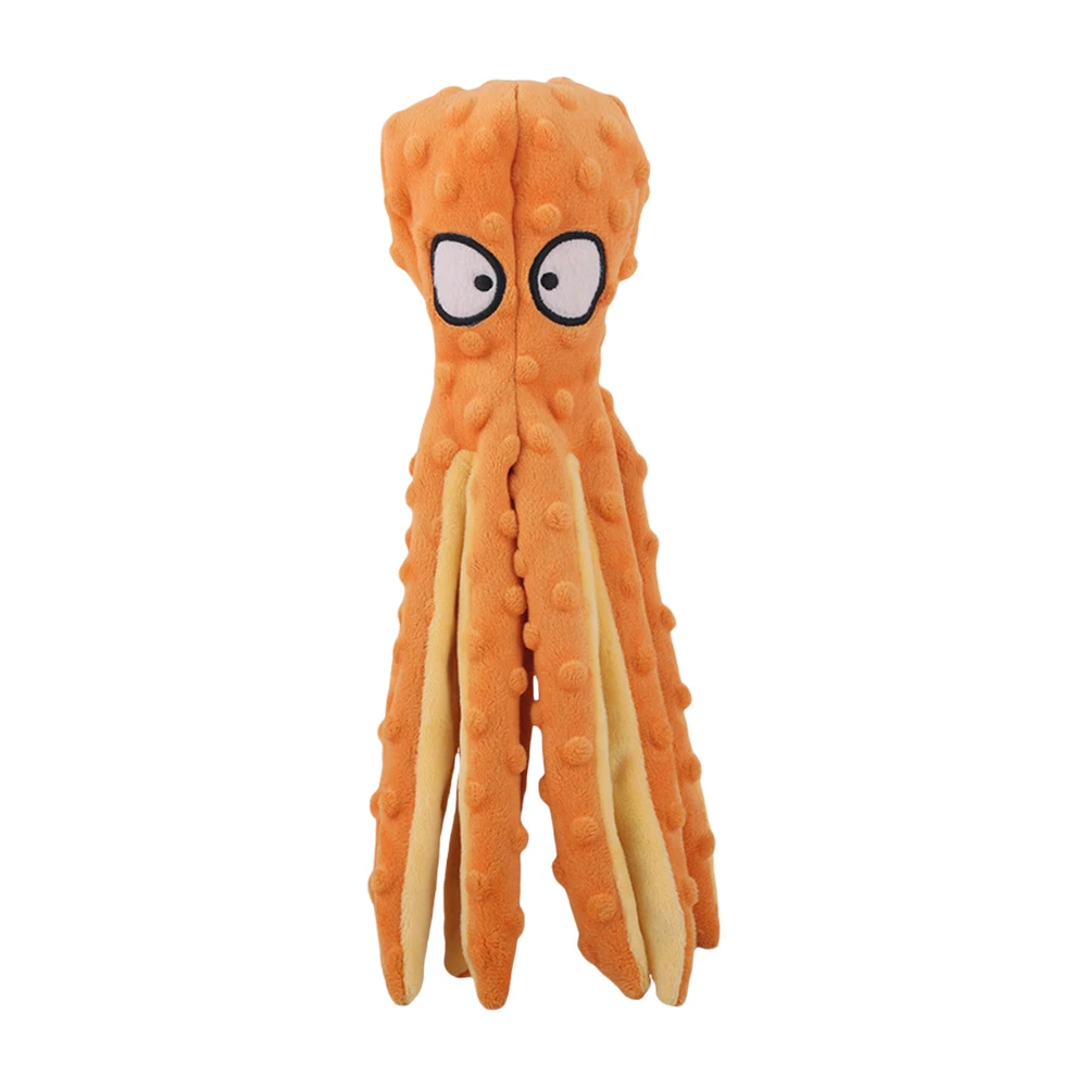Squeaky Octopus Dog Toys Interactive Puppy Toy No Stuffing Plush Bite Toys Crinkle Paper Pet Plush Toys for Small Medium Dogs 6