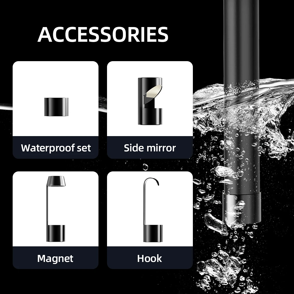 8mm 1080P Endoscope Automotive Boroscope Inspection Device Camera For Apple Iphone IOS Smart Phone Android Type C Cars Mobile 3