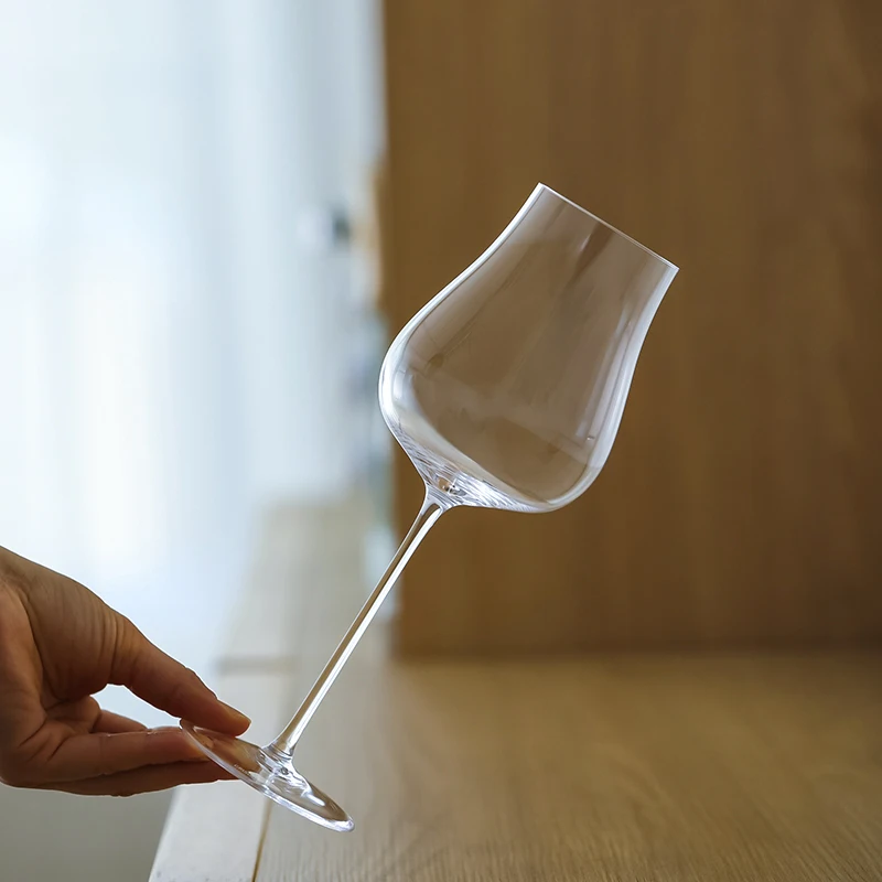 WG9202 CRISON Slovakia Style Super Thin Crystal Burgundy Goblet Dark White Wine Glass Sommelier Exclusive Tasting Wine Glass