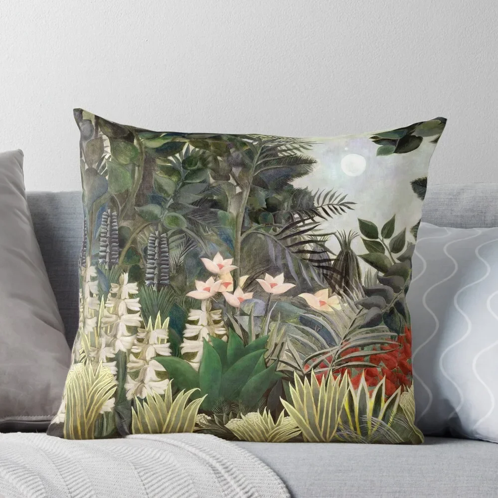 

The Equatorial Jungle - Henri Rousseau Throw Pillow Sofa Cushions Cover Christmas Pillow Cases Cushion Cover