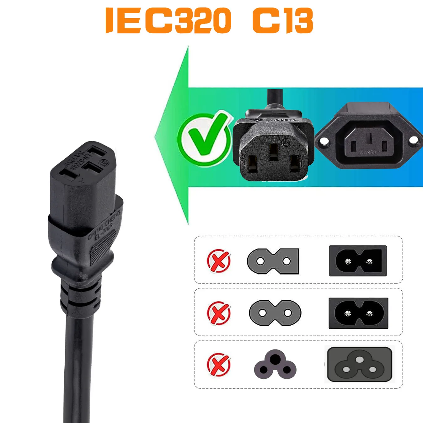 EU 전원 코드 3구 EU 플러그 - C13 전원 연장 케이블 5M/2.5M/1.5M EU 주전원 코드 EU 슈코 - IEC-320 C13 전원 코드
