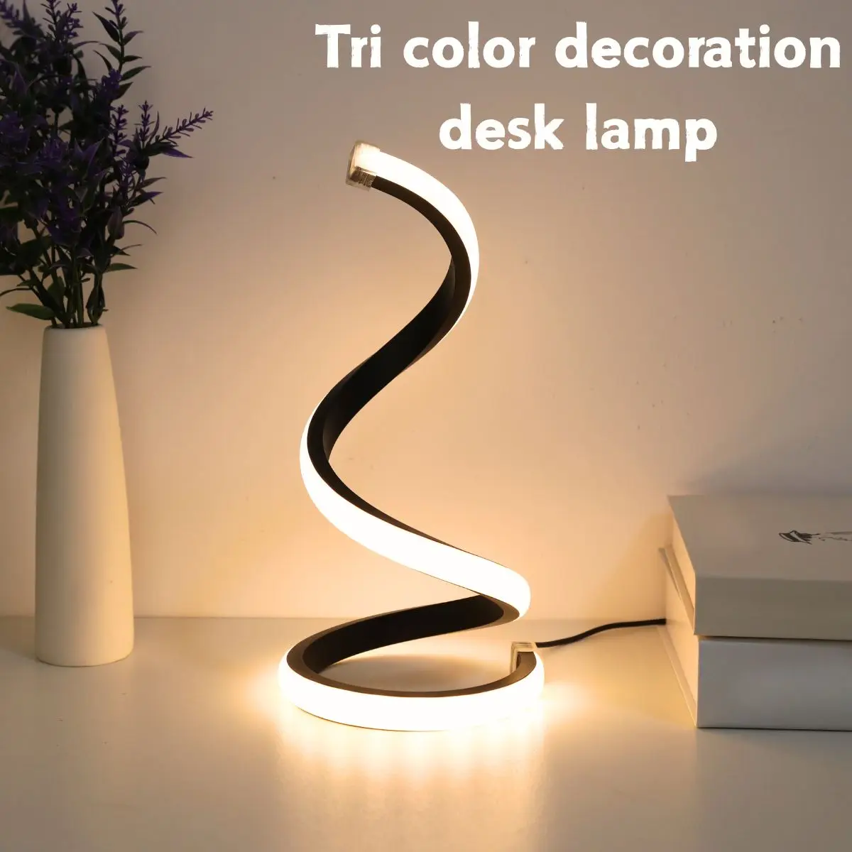 Modern Spiral Three Color Desk Lamp 1