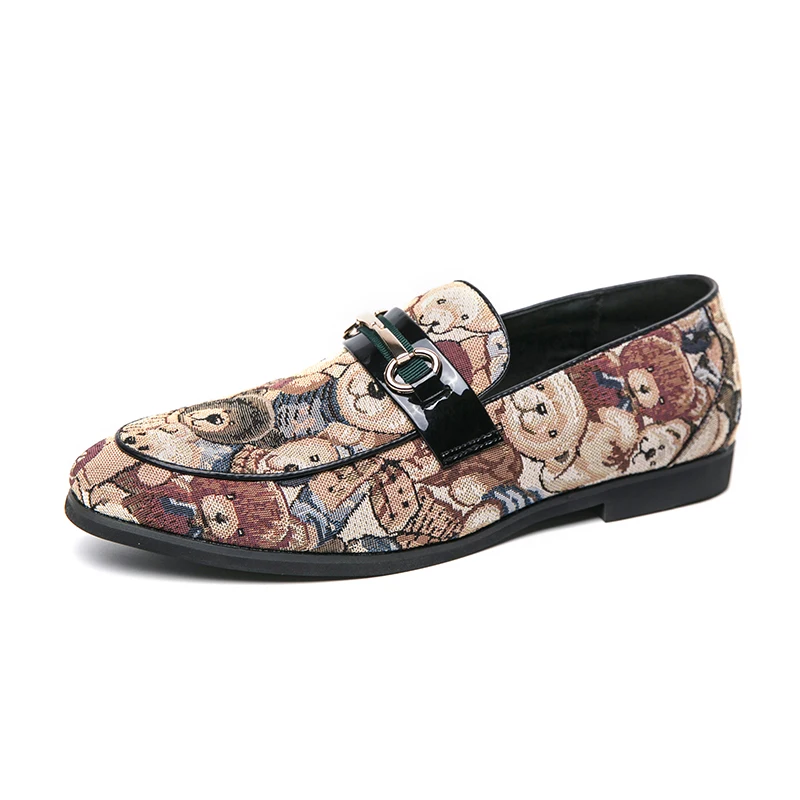 

Men Loafers Shoes Plus Size 47 2024 New Man Fashion Embroidery Cartoon Style Male Footwear Flat Comfy Men Casual Moccasins Shoes